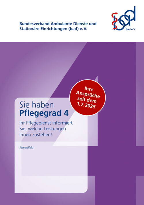 Ihre Ansprüche bei Pflegegrad 4 ab 2025 2