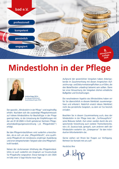 Mindestlohn in der Pflege 27