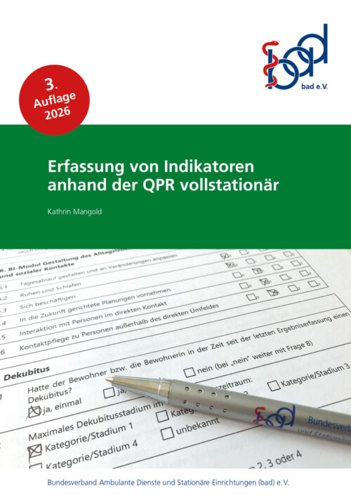 Erfassung der Indikatoren anhand der QPR vollstationär 8 Titel Broschüre Erfassung von Indikatoren anhand der QPR vollstationär