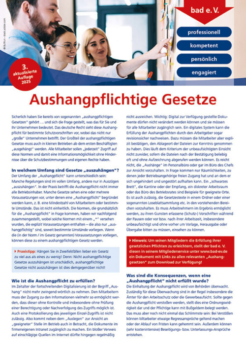 Aushangpflichtige Gesetze 1