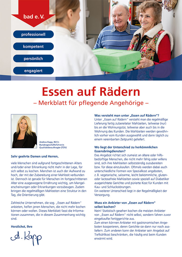 Essen auf Rädern • bad e.V.
