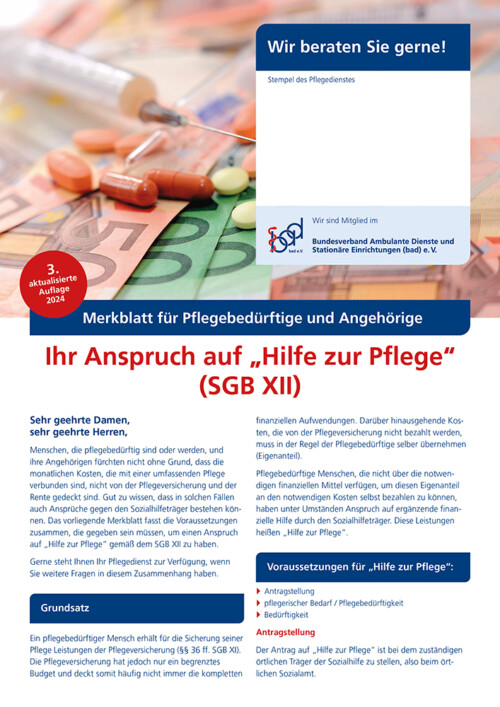 Ihr Anspruch „Hilfe zur Pflege“ (SGB XII) 4