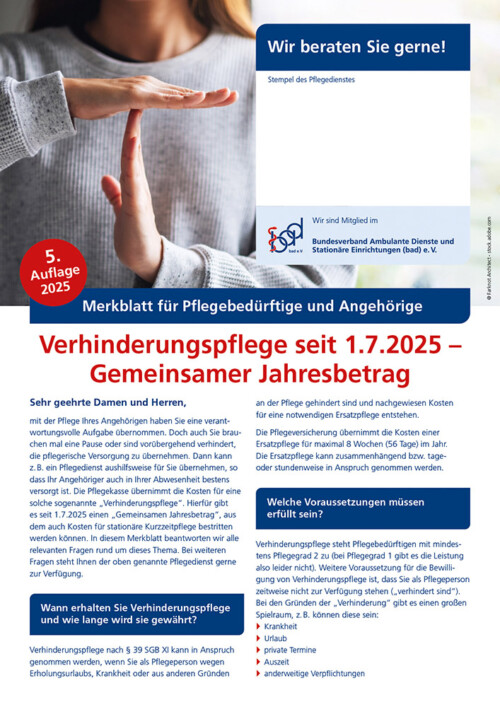 Verhinderungspflege 3 Verhinderungspflege 2