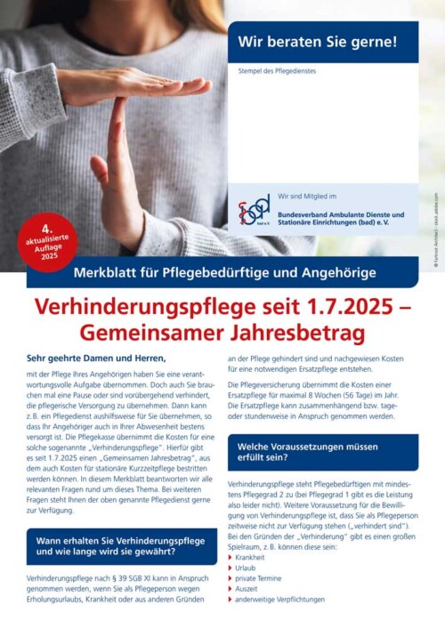 Verhinderungspflege 1