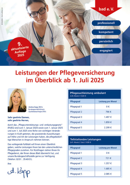 Leistungen der Pflegeversicherung im Überblick 4 Leistungen der Pflegeversicherung im Überblick 2