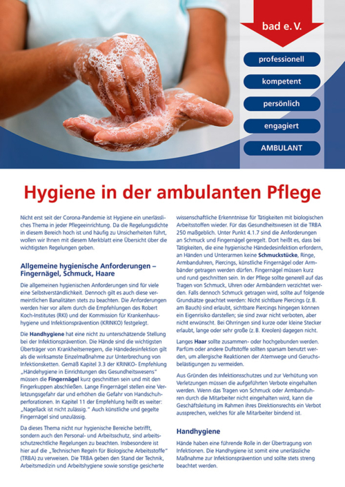 Hygiene in der ambulanten Pflege 25
