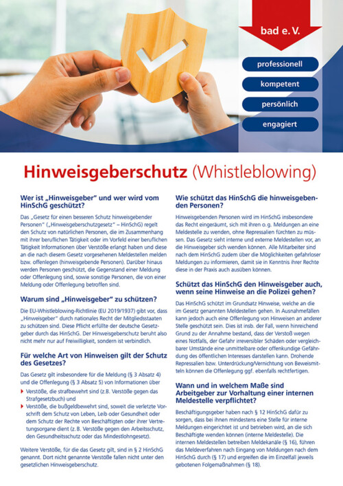 Hinweisgeberschutz (Whistleblowing) 13